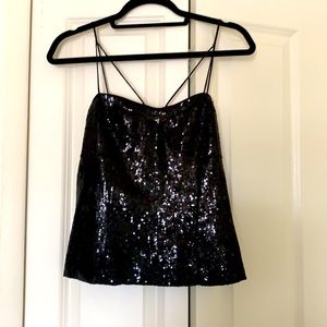 Forever 21 sequin top with straps